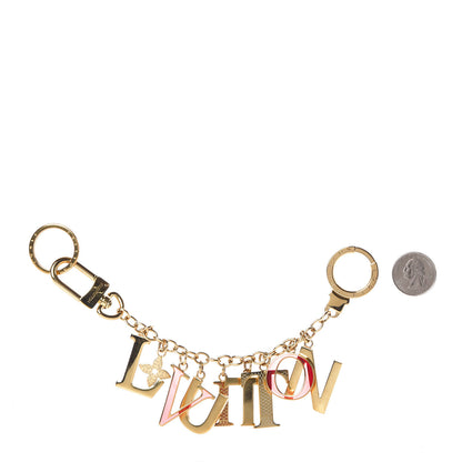 Louis Vuitton LV Tag Bag Charm Gold 2 of 4