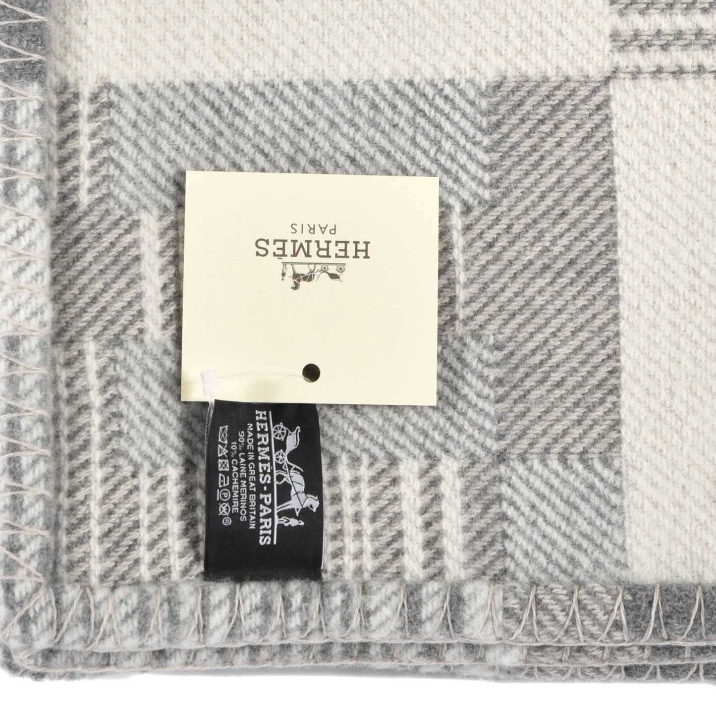 Wool Cashmere Avalon Paper Block Blanket Gris Acier