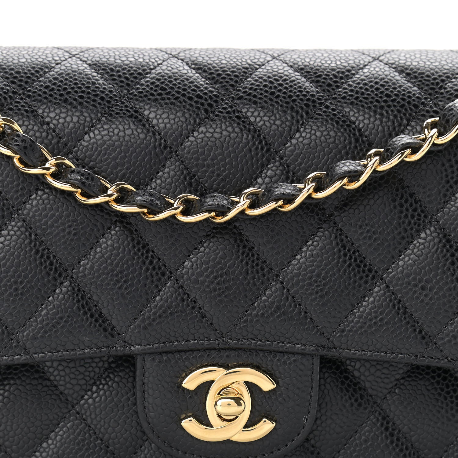 Chanel Caviar Quilted Medium Double Flap Black 8 of 11