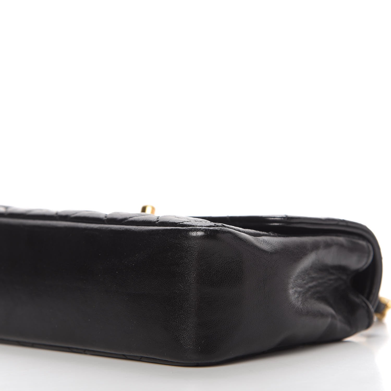 Chanel Lambskin Quilted Mini Rectangular Flap Bag Black 7 of 12