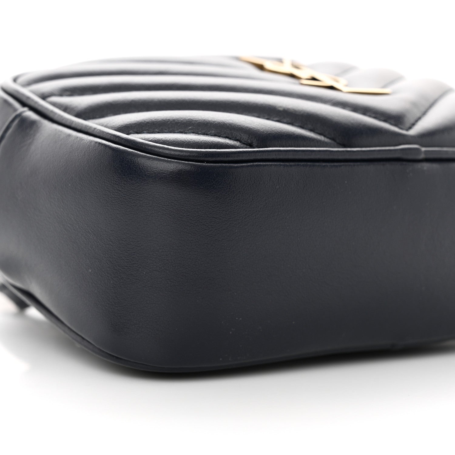 Saint Laurent Calfskin Matelasse Monogram Lou Belt Bag Deep Marine 9 of 11