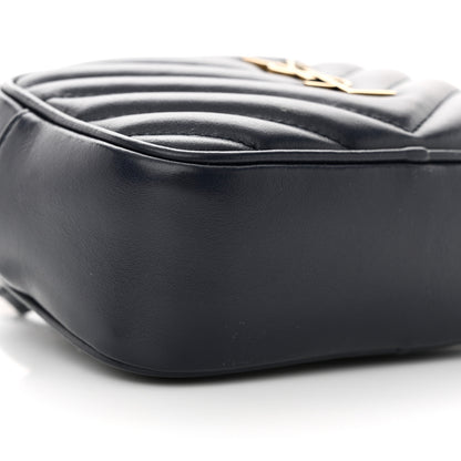 Saint Laurent Calfskin Matelasse Monogram Lou Belt Bag Deep Marine 9 of 11