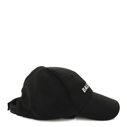 Balenciaga Cotton Drill Logo New Baseball Hat L Black 6 of 8