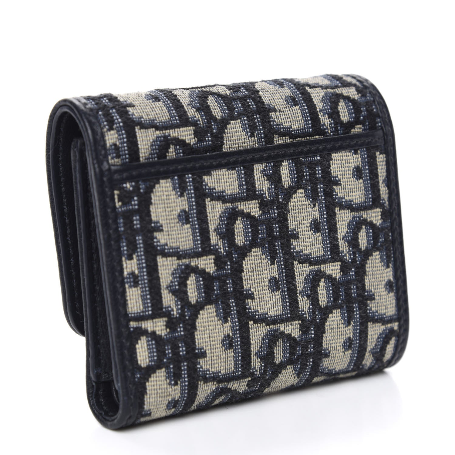 Christian Dior Oblique 30 Montaigne Lotus Wallet Blue 3 of 7