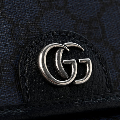 Gucci Tender GG Supreme Monogram Textured Dollar Calfskin Ophidia Messenger Bag Dark Blue 12 of 13