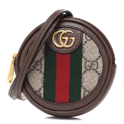 Gucci GG Supreme Monogram Web Mini Ophidia Round Bag Beige New Acero 1 of 8