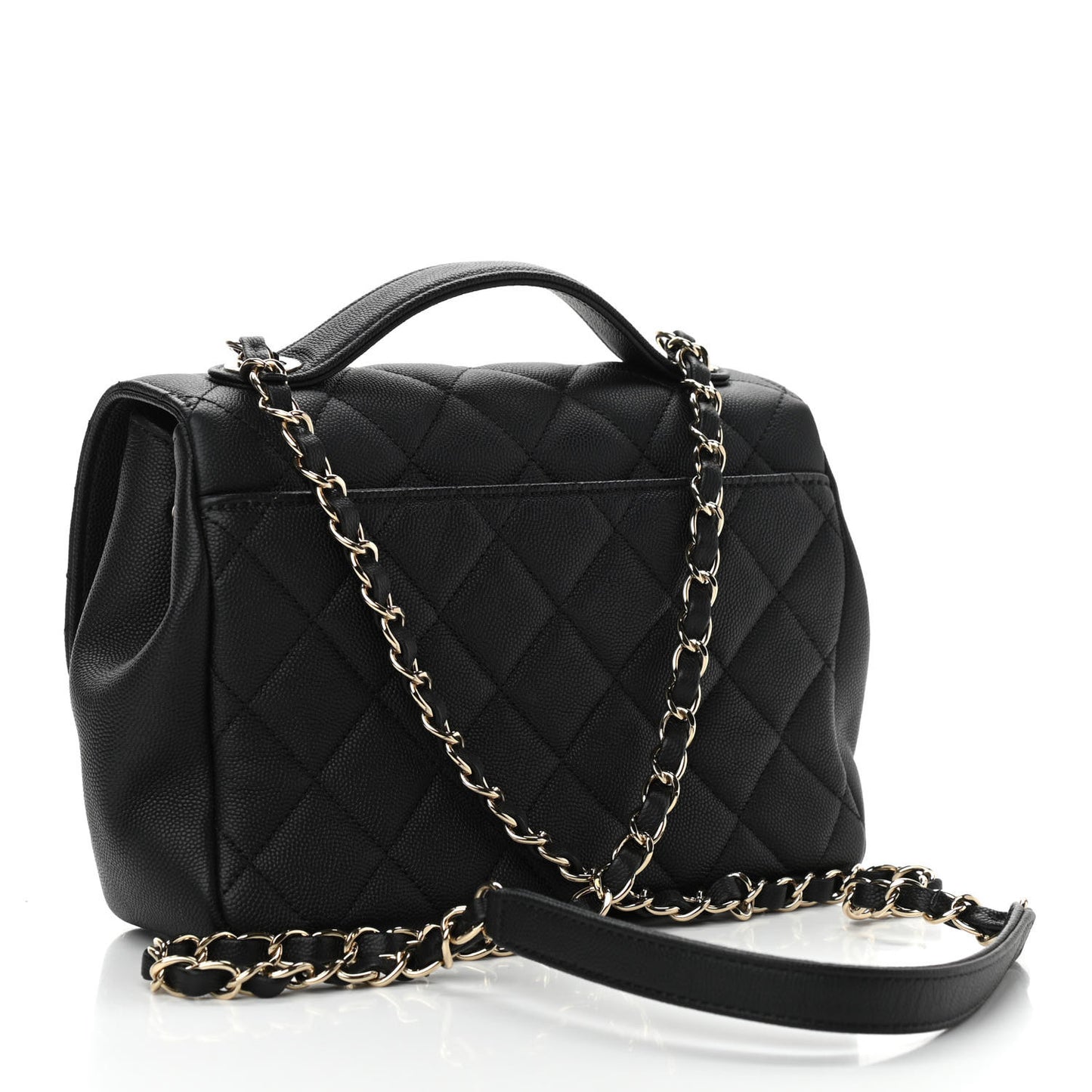 Caviar Quilted Medium Business Affinity Flap Black