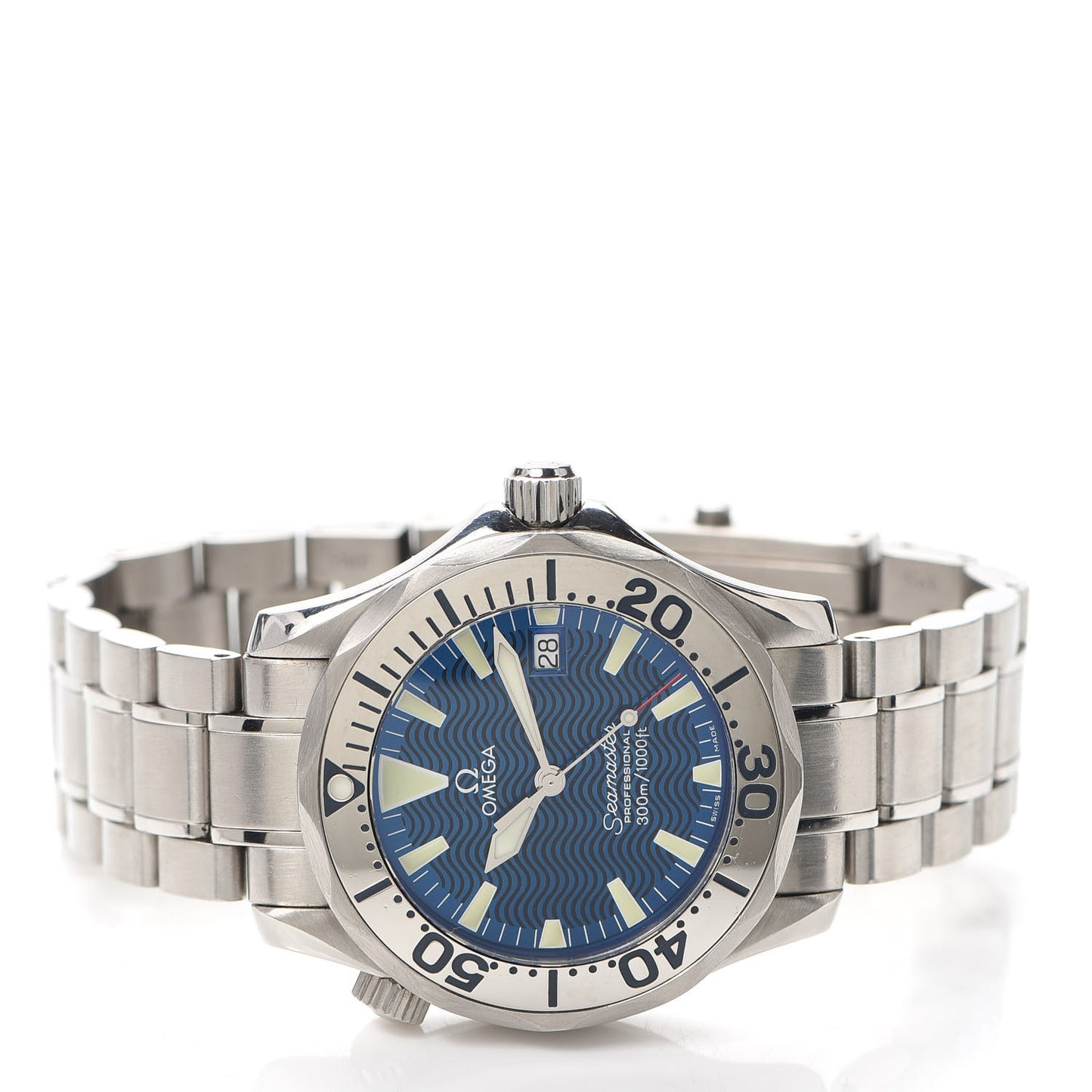 Stainless Steel 36mm Seamaster Professional Quartz Watch Blue 2263.80