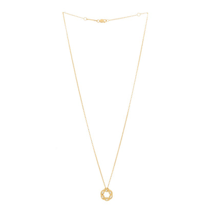 Roberto Coin 18K Yellow Gold Diamond Barocco Twisted Circle Necklace 4 of 8