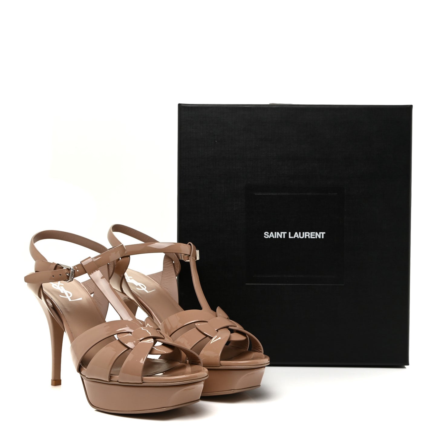 Patent Tribute 75 Platform Sandals 40.5 Soft Nude