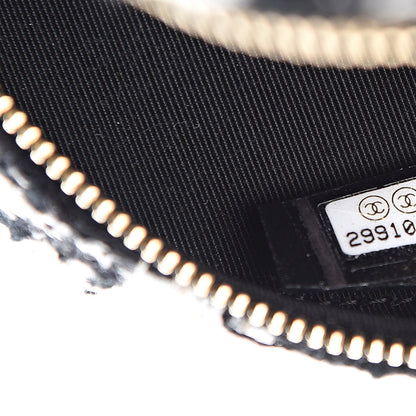 Chanel Tweed Round Clutch With Chain Black White 7 of 11