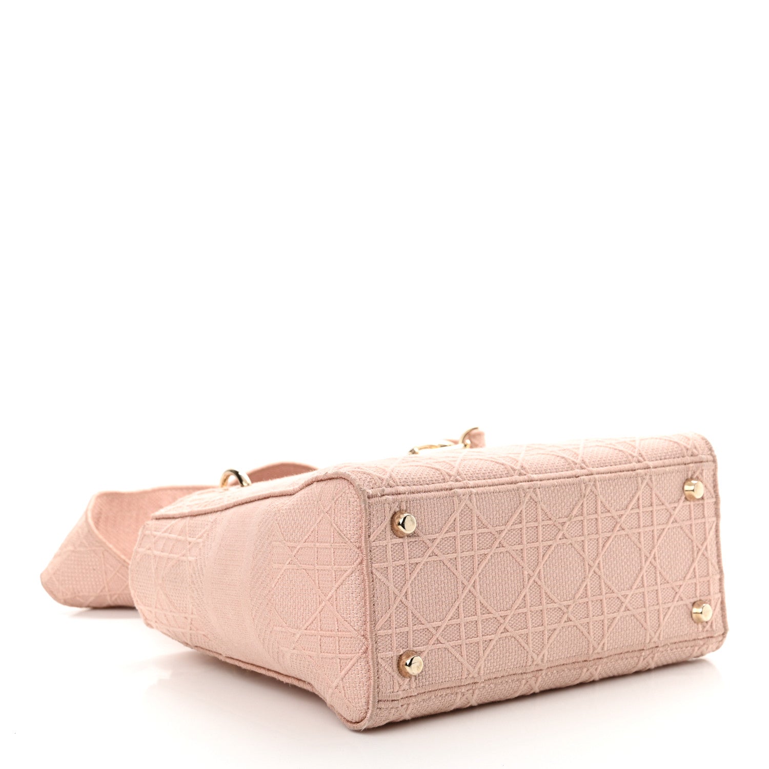 Christian Dior Canvas Embroidered Cannage Medium Lady D-Lite Pink 4 of 15