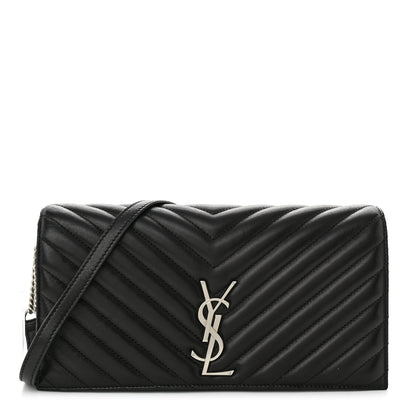 Saint Laurent Lambskin Matelasse Monogram Kate 99 Black 1 of 9