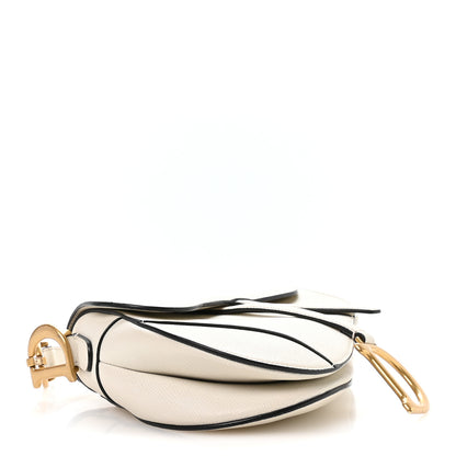 Christian Dior Grained Calfskin Saddle Bag White 4 of 12