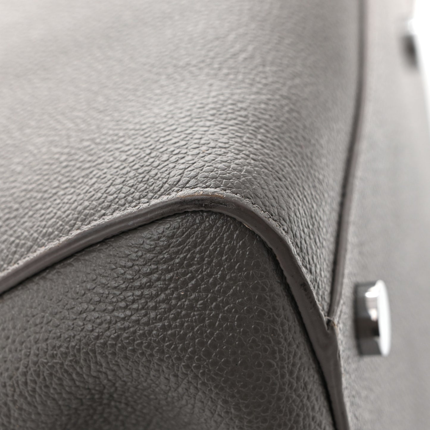Grained Calfskin Medium Cabas Rive Gauche Fog