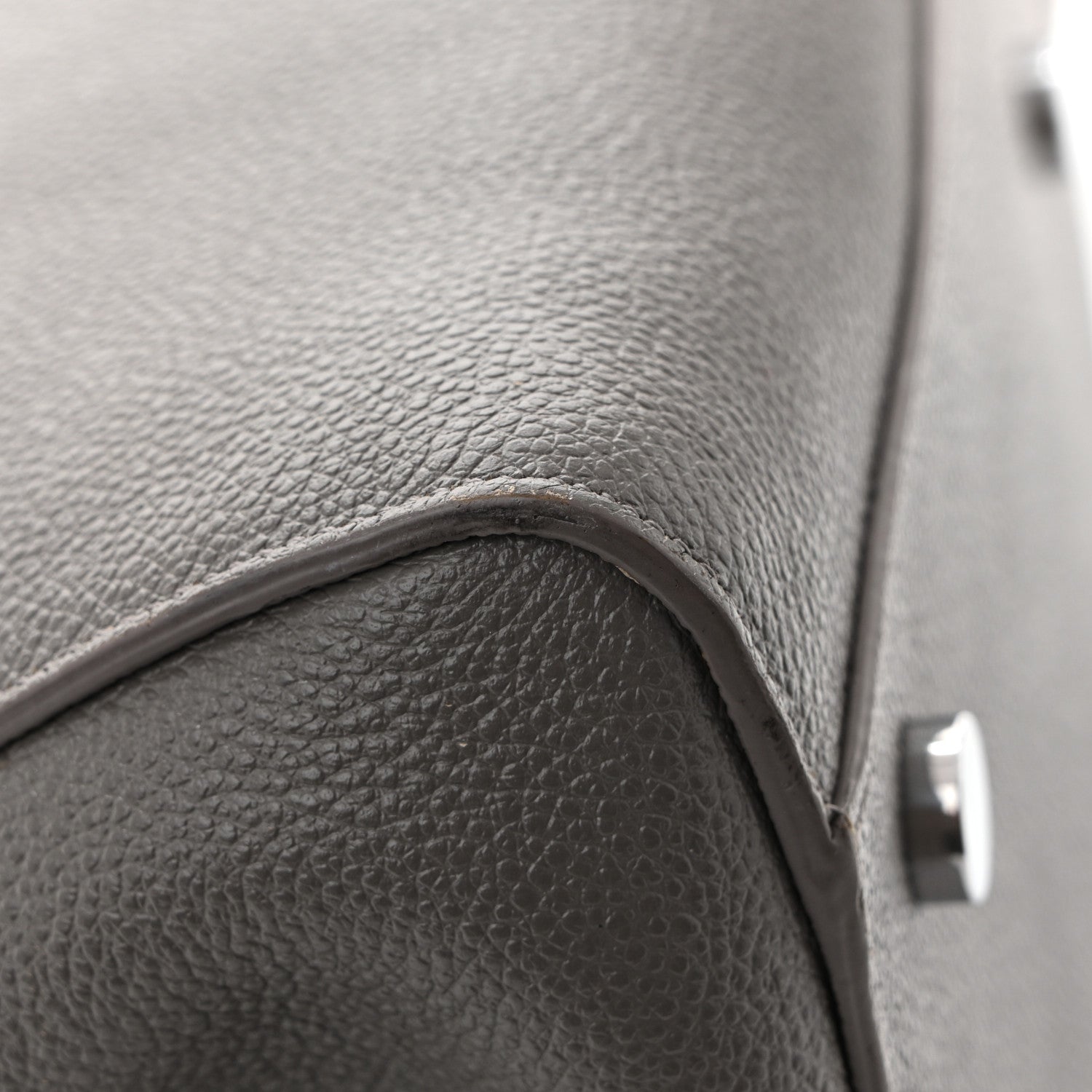 Saint Laurent Grained Calfskin Medium Cabas Rive Gauche Fog 12 of 12
