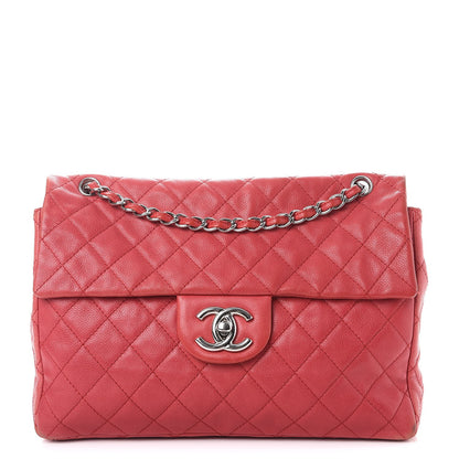 Chanel Washed Caviar Quilted Maxi Single Flap Fuchsia 1 of 13