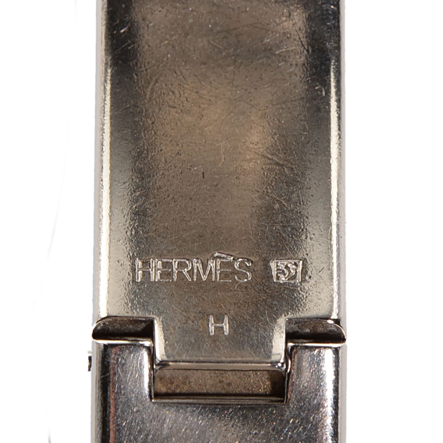 Hermes Enamel Narrow H Bracelet GM Pink 5 of 5