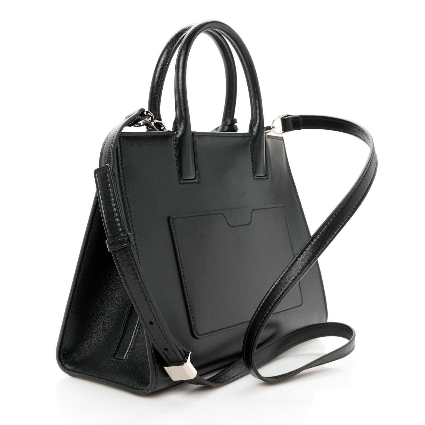 Calfskin Crystal Equestrian Knight Small Frances Tote Black