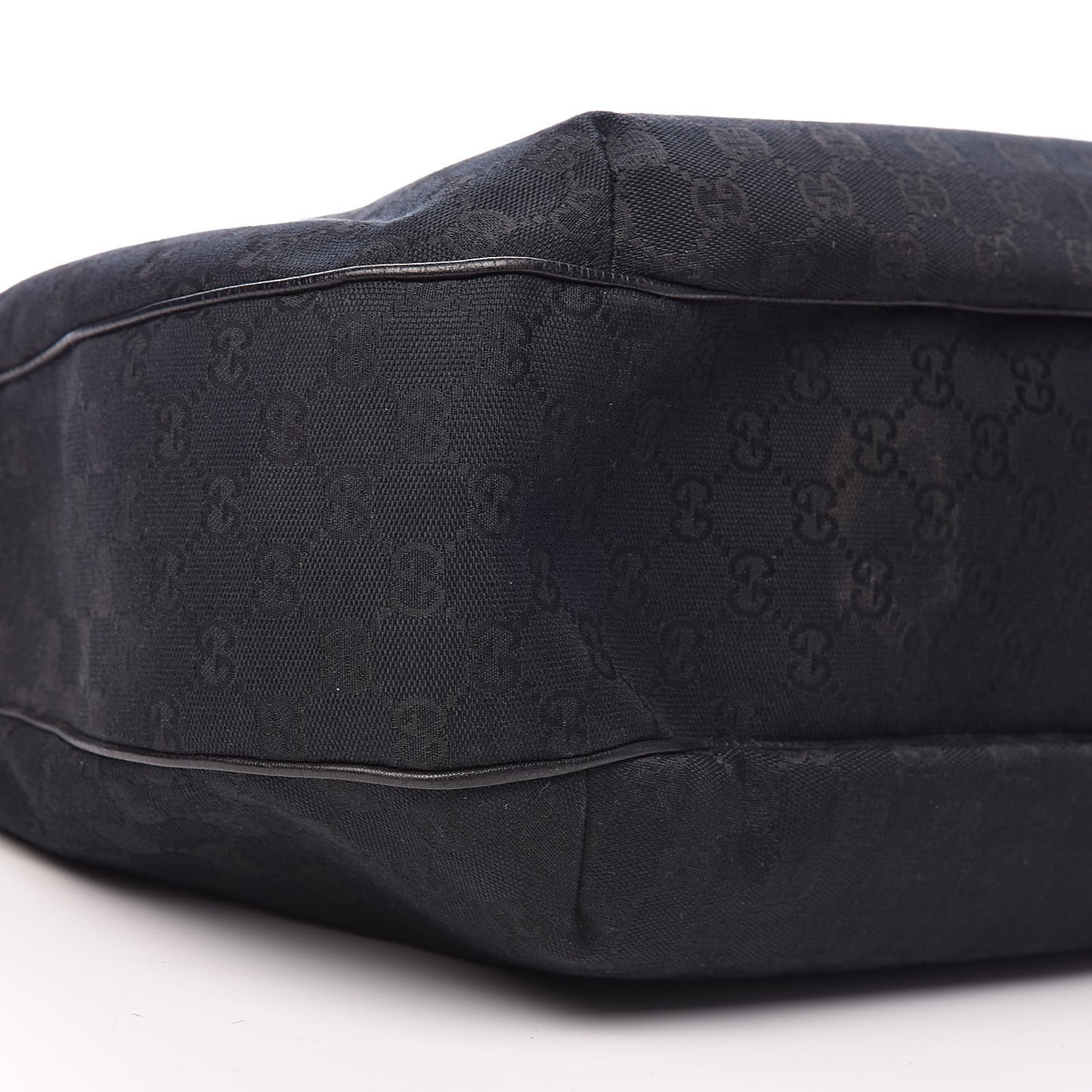 Monogram Large New Ladies Web Hobo Black
