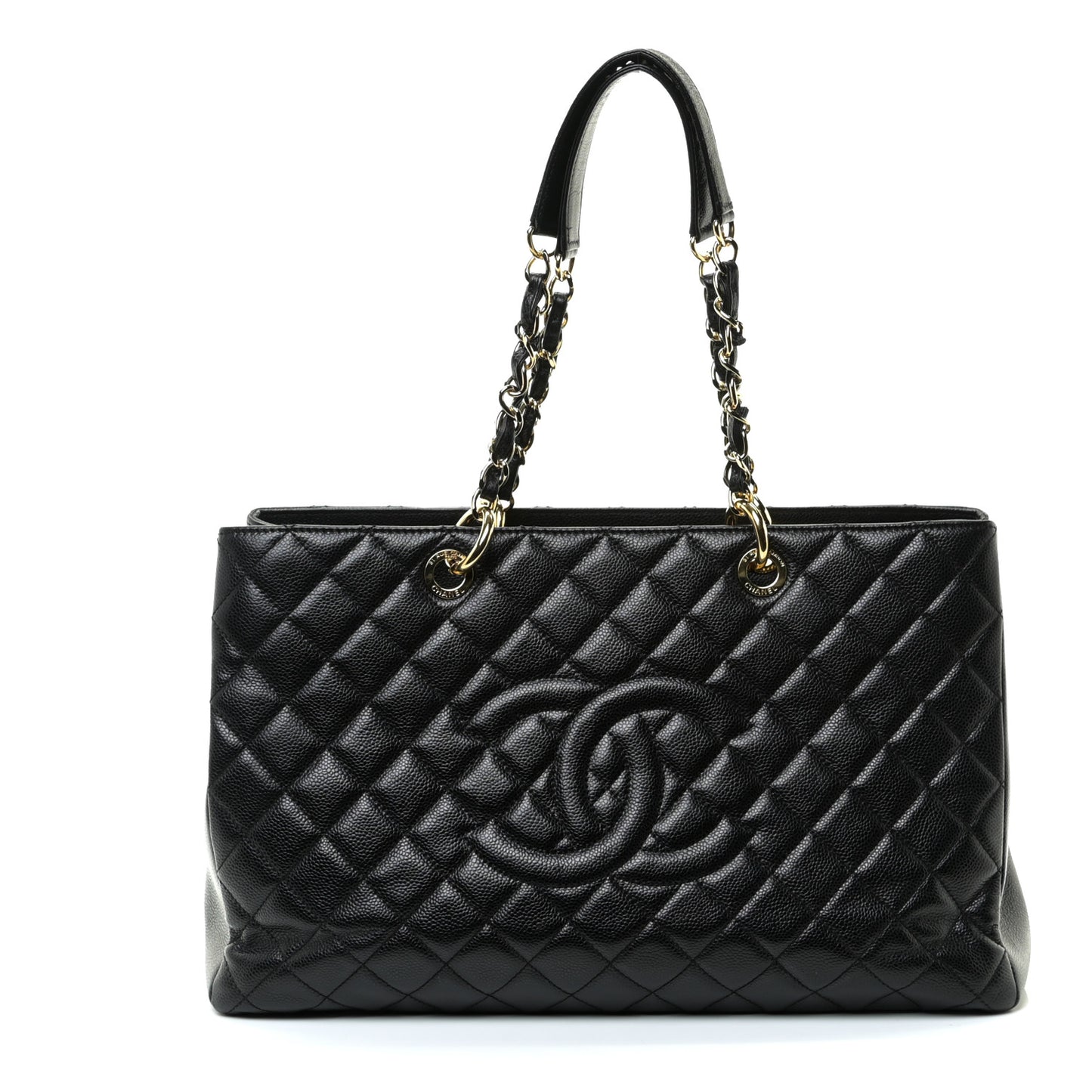 Caviar Quilted XL Grand Shopping Tote GST Black