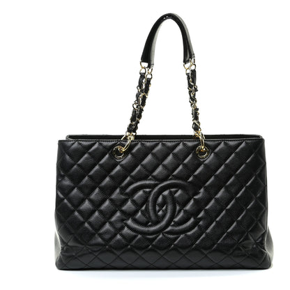 Chanel Caviar Quilted XL Grand Shopping Tote GST Black 1 of 7