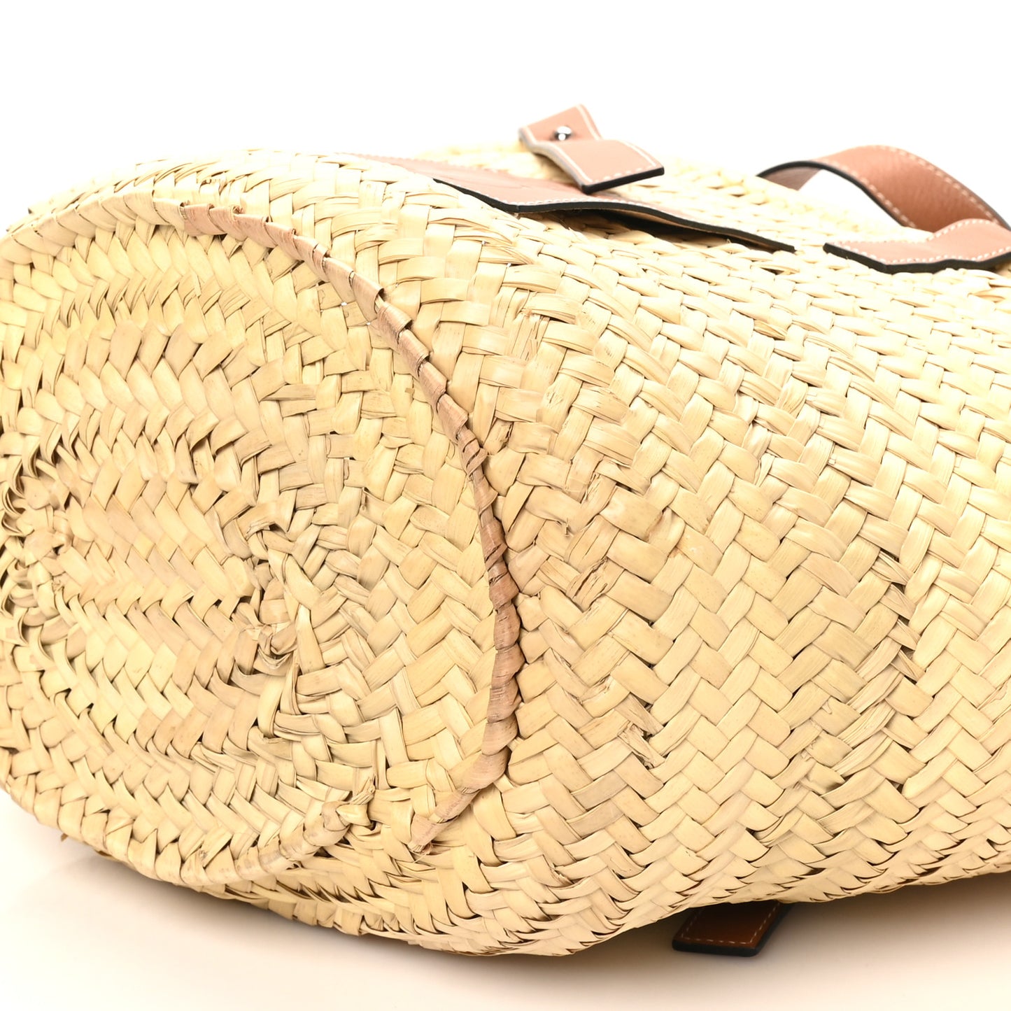 Raffia Basket Tote Bag Natural Tan