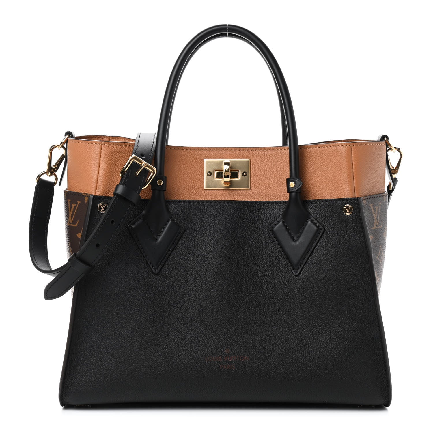 Louis Vuitton Calfskin Monogram On My Side Black 1 of 9