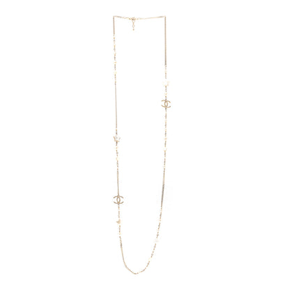 Chanel Pearl CC Star Long Necklace Gold 3 of 8