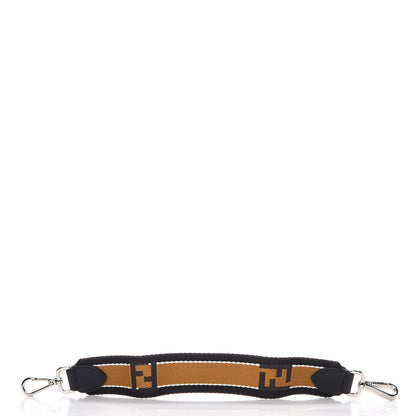 Fendi Ribbon Vitello Century FF Striped Mini Strap You Black Tobacco 3 of 5