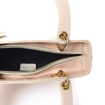 Christian Dior Patent Cannage Medium Lady Dior Beige 5 of 10