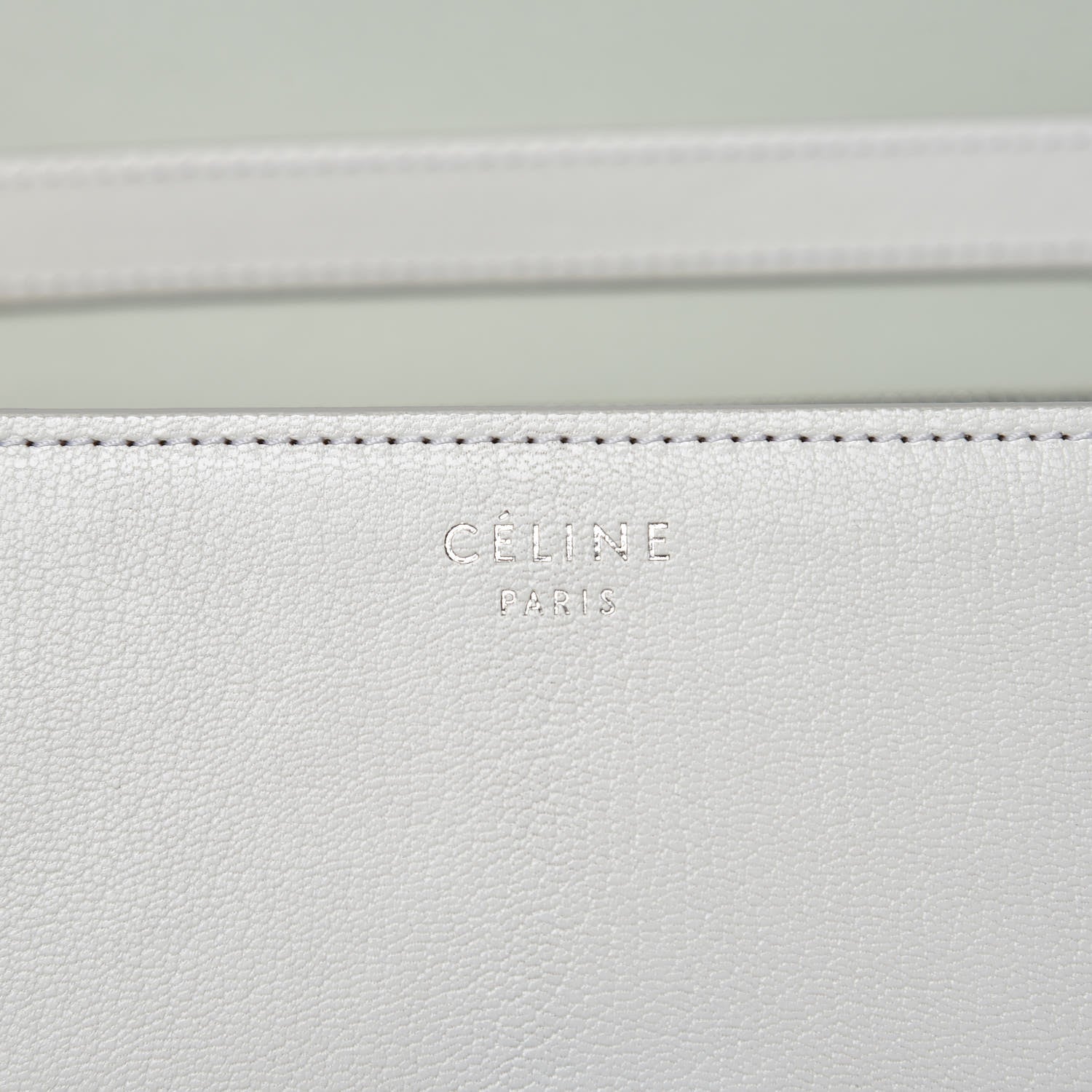 Celine Goatskin Medium Classic Box Flap Bag White 7 of 9
