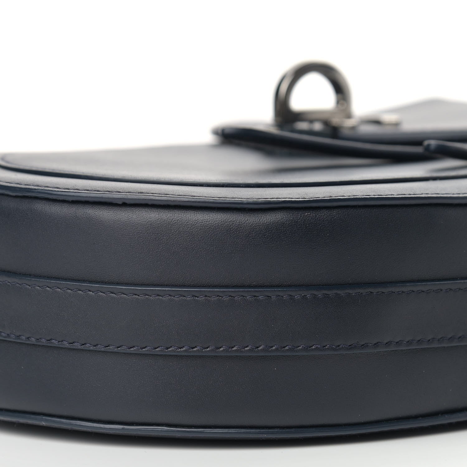 Christian Dior Calfskin Crossbody Saddle Bag Navy Blue 8 of 10