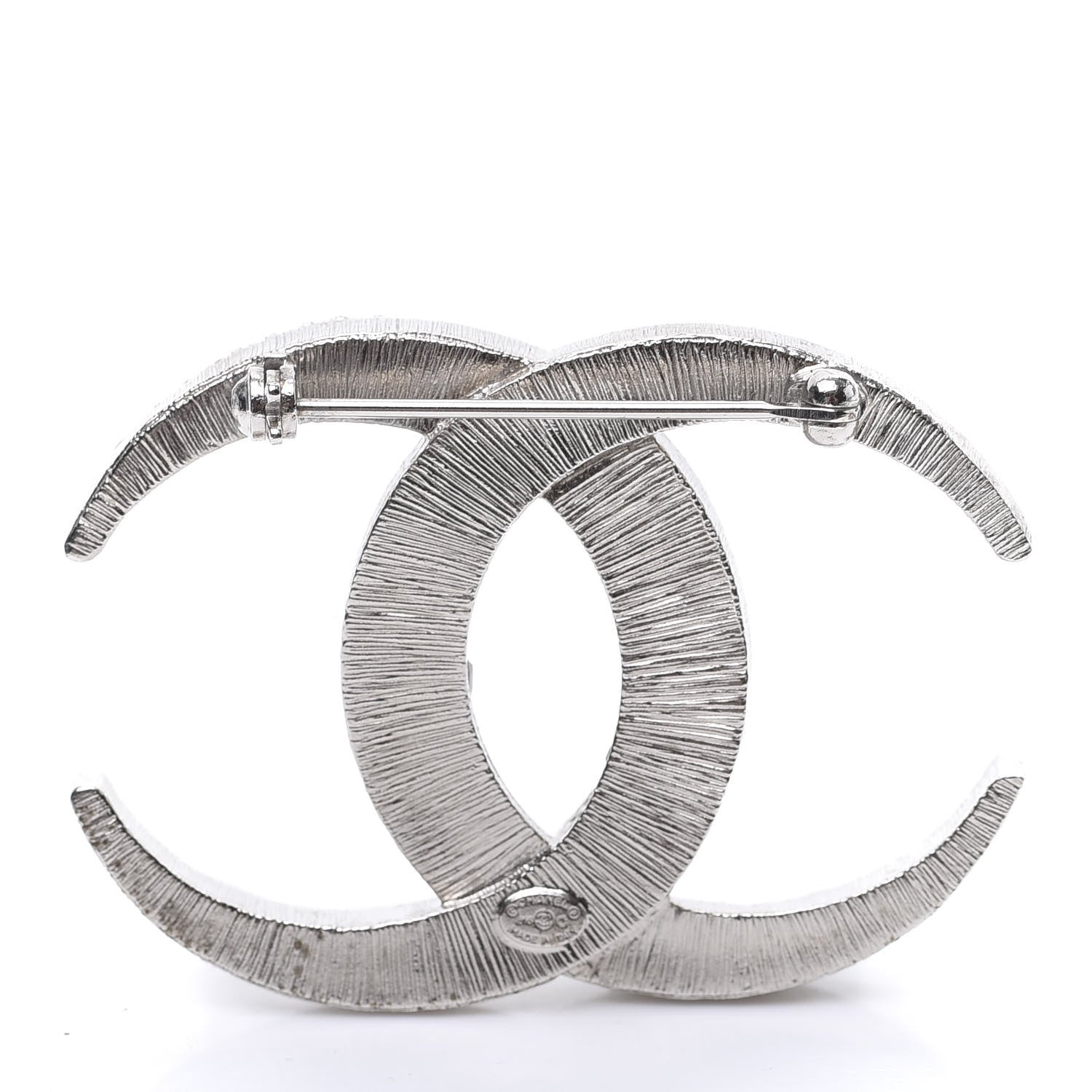Chanel Baguette Crystal Dubai CC Brooch Silver 3 of 5