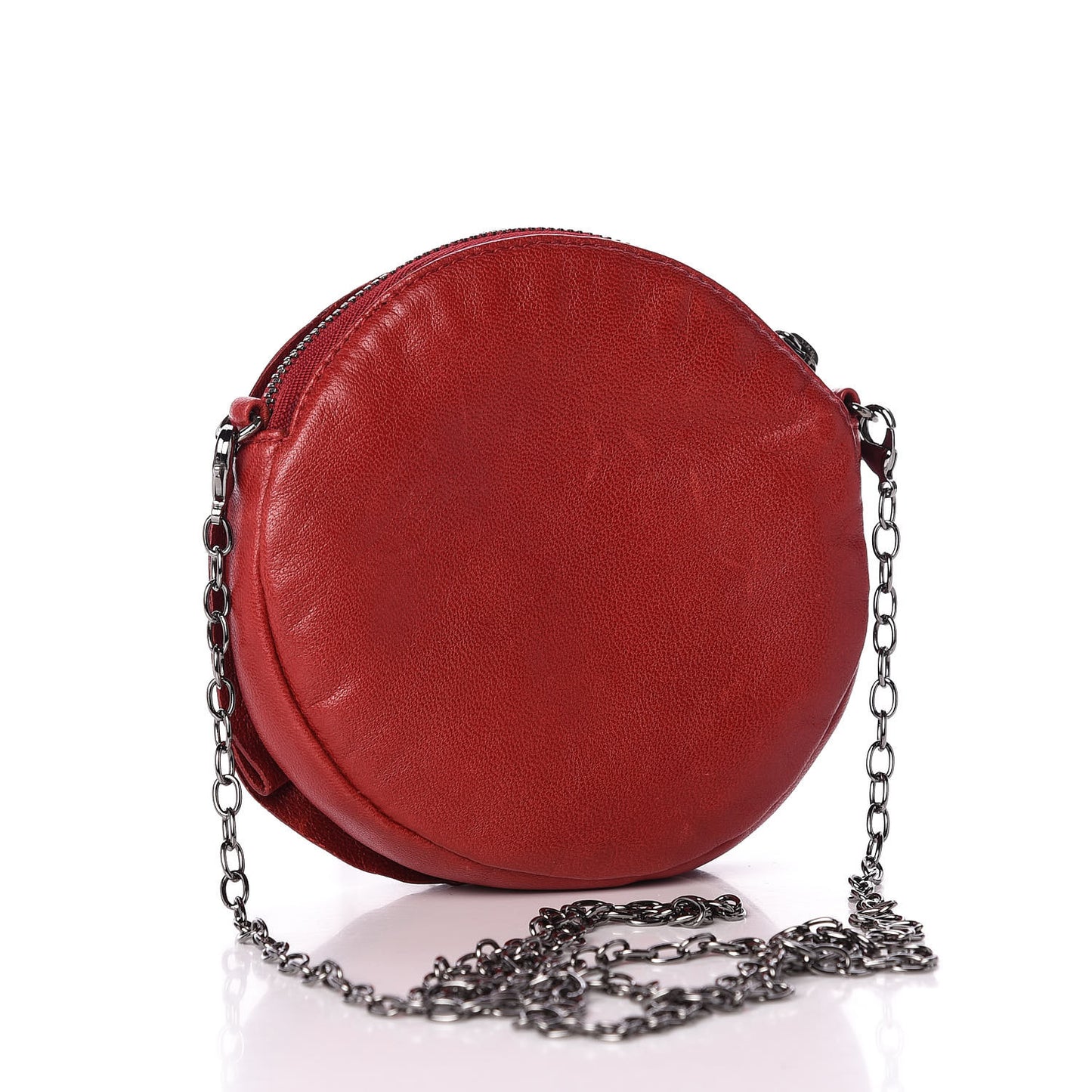 Nappa Petale Mini Chain Crossbody Red