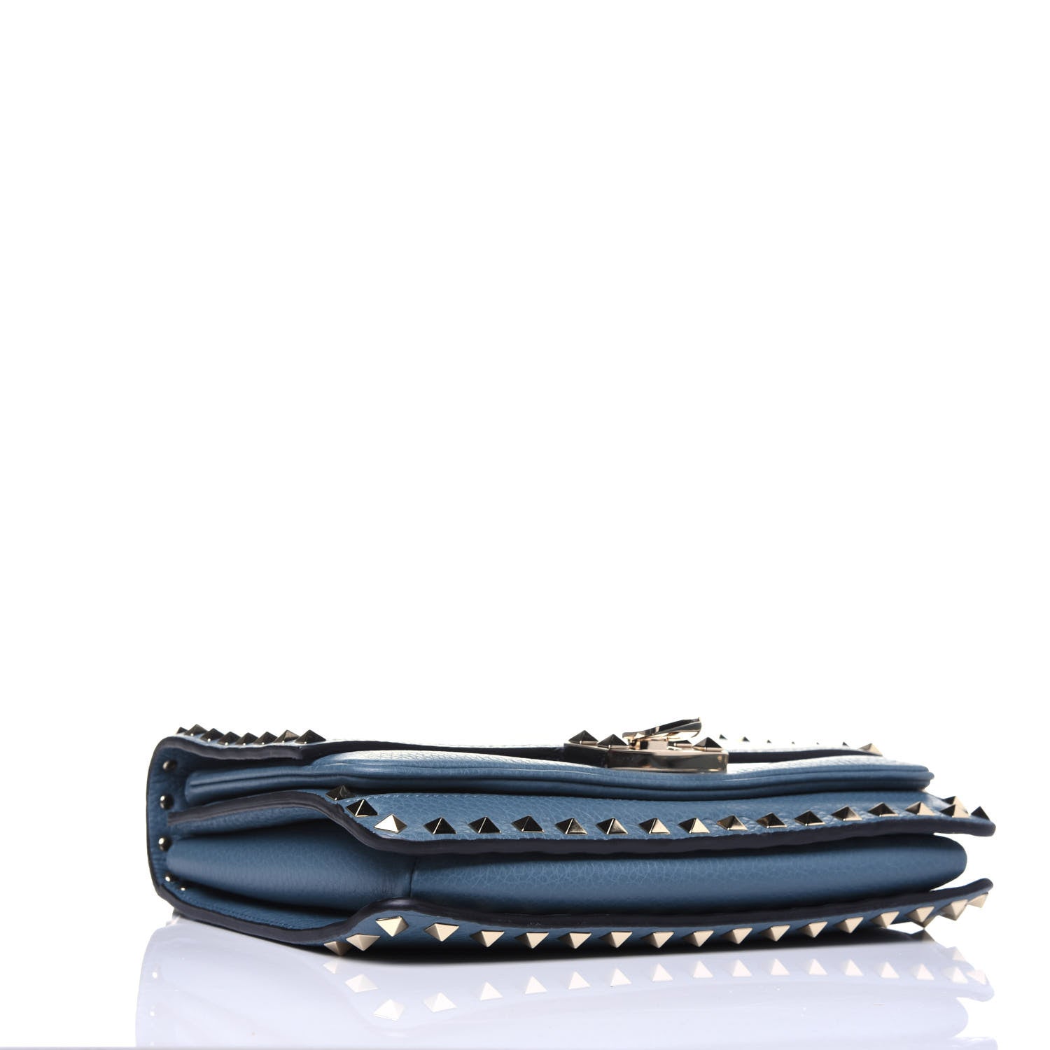 Valentino Garavani Grainy Calfskin Rockstud Flap Crossbody Bag Amadeus 7 of 13