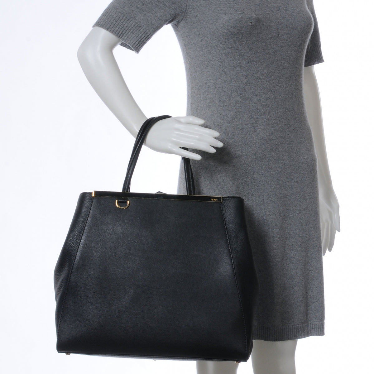 Fendi Vitello Elite Large 2Jours Tote Black 2 of 9