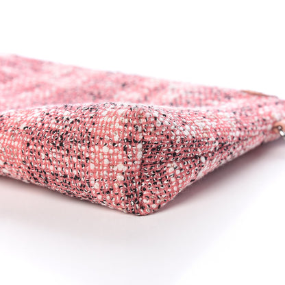 Chanel Tweed Pouch Pink White 3 of 8