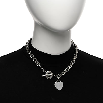 Tiffany Sterling Silver Heart Tag Toggle Necklace 2 of 4