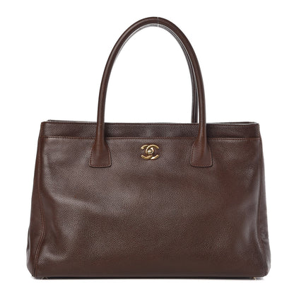 Chanel Calfskin Cerf Executive Shopper Tote Brown 1 of 13