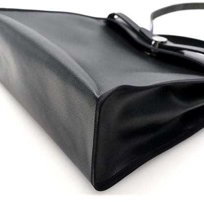 Hermes Toile H Berline Vache Hunter Herbag Zip PM 31 Black Ecru 11 of 12