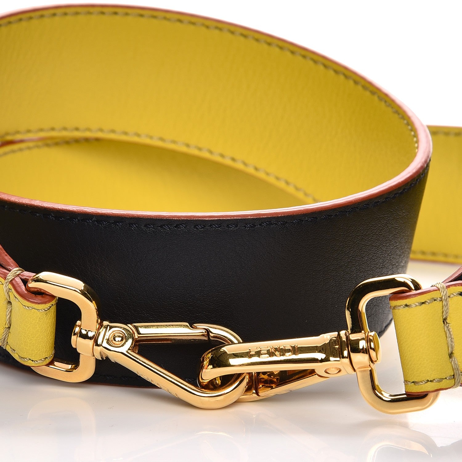 Fendi Vitello Dolce Bi-Color Strap You Cedro Blue Notte 3 of 4