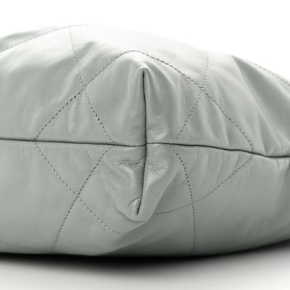 Chanel Shiny Calfskin Quilted Small Chanel 22 Grey 11 of 11