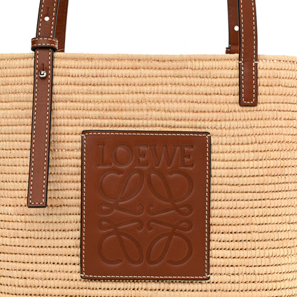 Loewe Raffia Small Square Basket Tote Bag Natural Tan 8 of 10