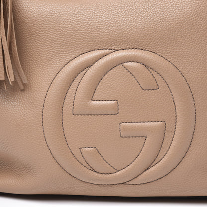 Gucci Pebbled Calfskin Large Soho Hobo Camelia 10 of 10