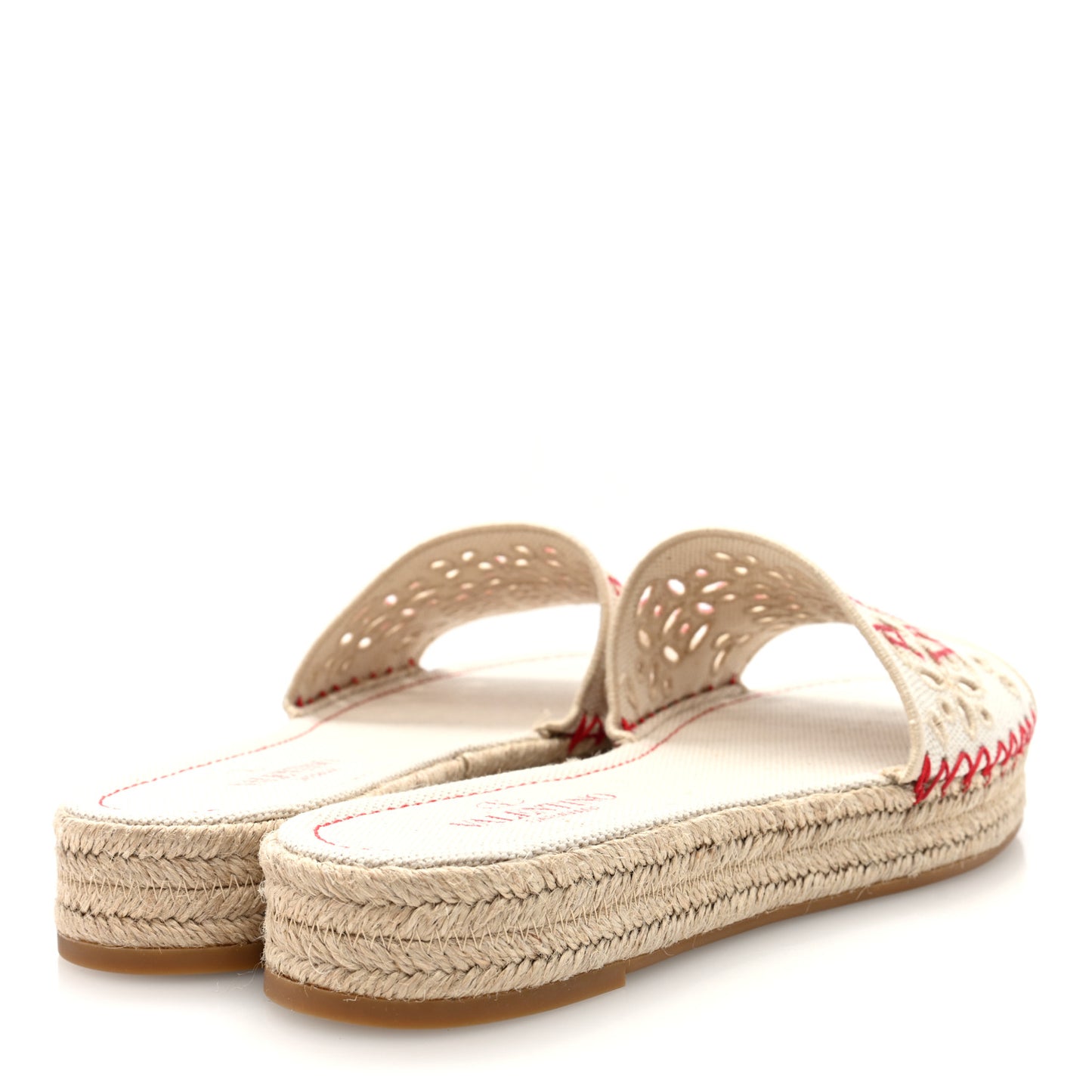 Canvas Atelier 08 San Gallo Edition Espadrille Flat Slide Sandals 38.5 Natural