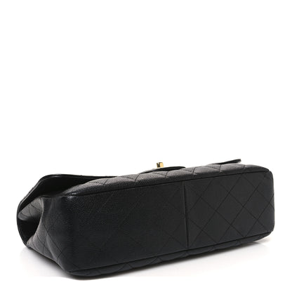 Chanel Caviar Quilted Jumbo Single Flap Black 4 of 10