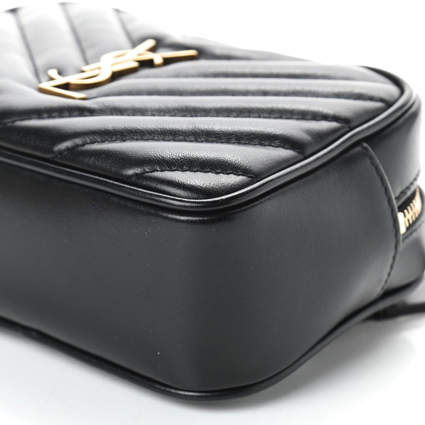 Calfskin Matelasse Monogram Lou Belt Bag Black