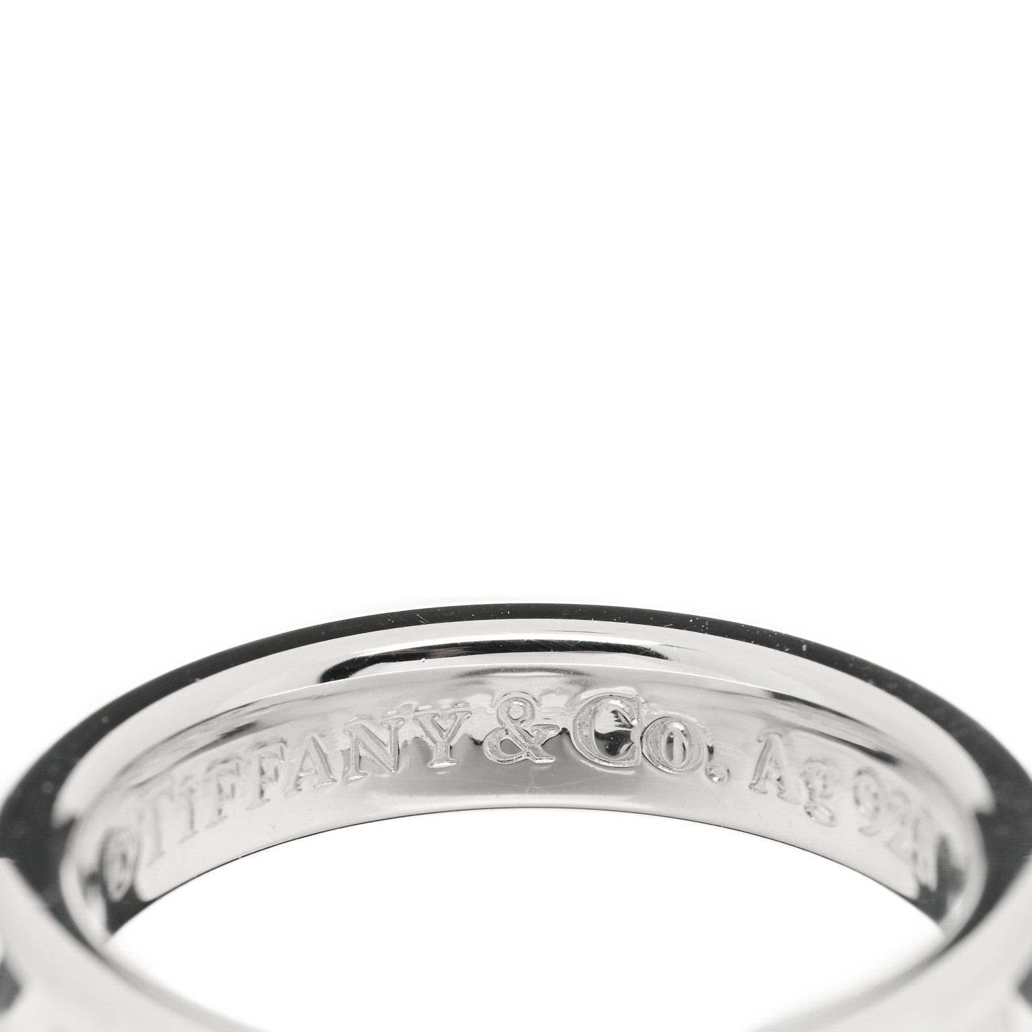 Tiffany Sterling Silver Narrow 1837 Band Ring 50 5.25 3 of 3