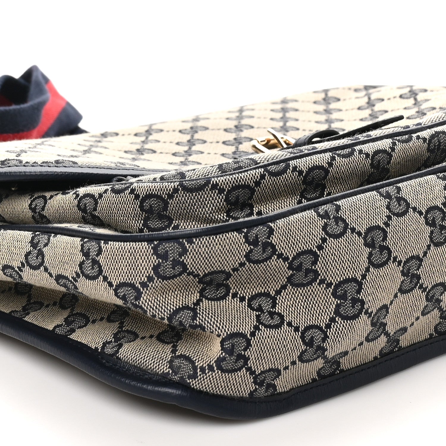 Gucci Monogram Web Childrens Messenger Bag Beige Navy 9 of 10